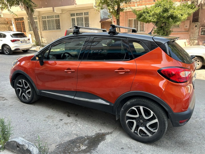 For Renault Captur 2013-2019 Roof Rack System Carrier Cross Bars Aluminum Lockable High Quality of Metal Bracket Black For Renault Captur 2013-2019 Roof Rack System Carrier Cross Bars Aluminum Lockable High Quality of Metal Bracket Black